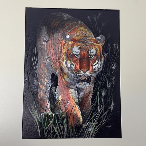 1992 Vintage FJ Warren Limited Night Prowling Tiger - Picture 1 of 9